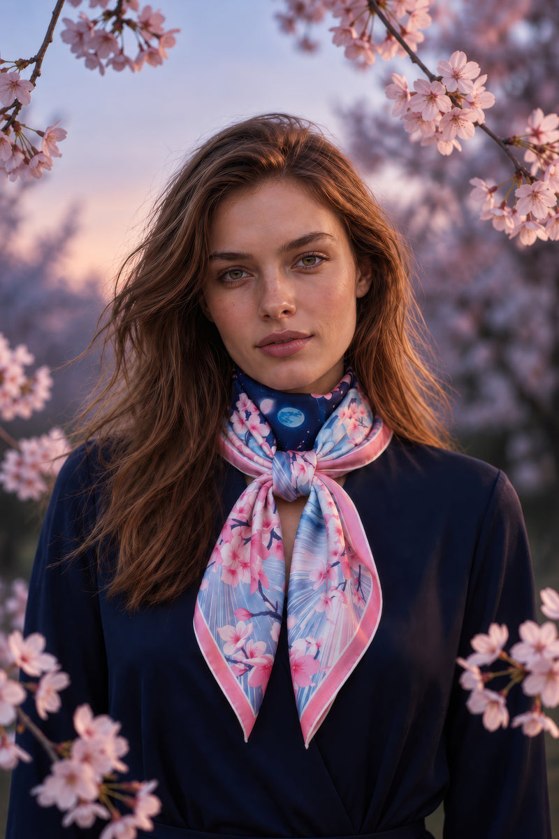 Sakura Stellar noué au cou