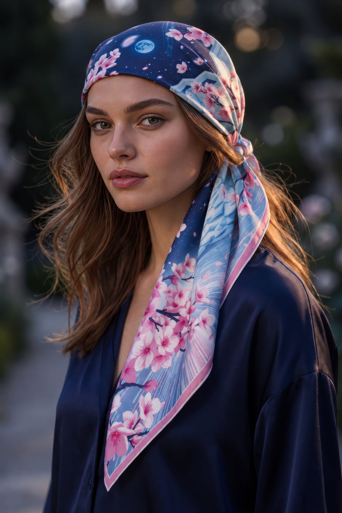 Sakura Stellar en foulard de tête